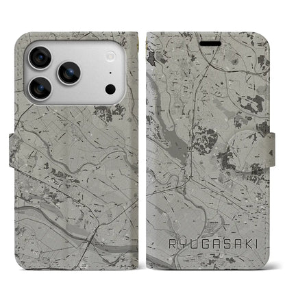 【龍ケ崎（茨城県）】地図柄iPhoneケース（手帳タイプ）