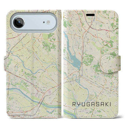 【龍ケ崎（茨城県）】地図柄iPhoneケース（手帳タイプ）