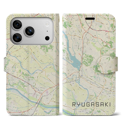 【龍ケ崎（茨城県）】地図柄iPhoneケース（手帳タイプ）