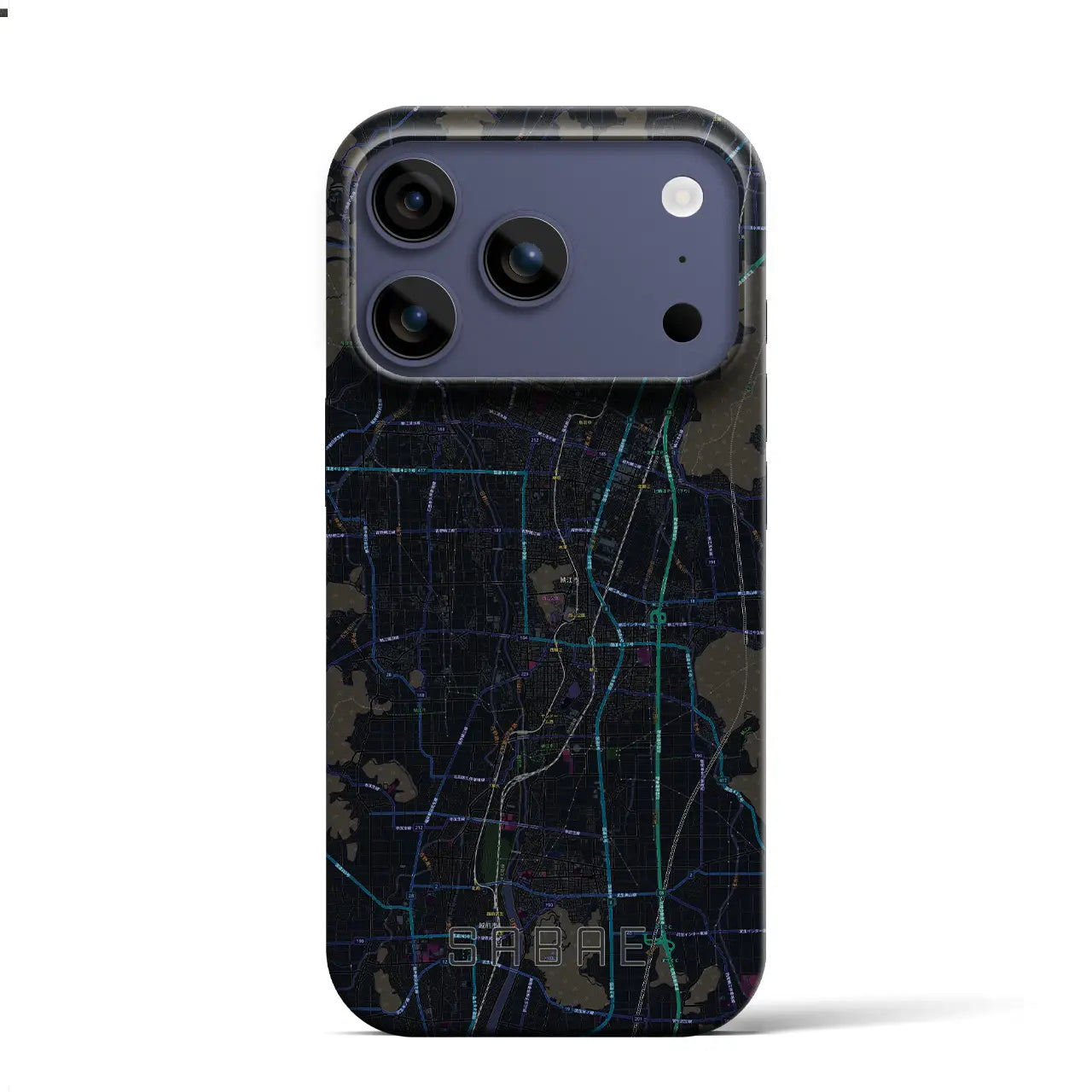 【鯖江（福井県）】地図柄iPhoneケース（バックカバータイプ）