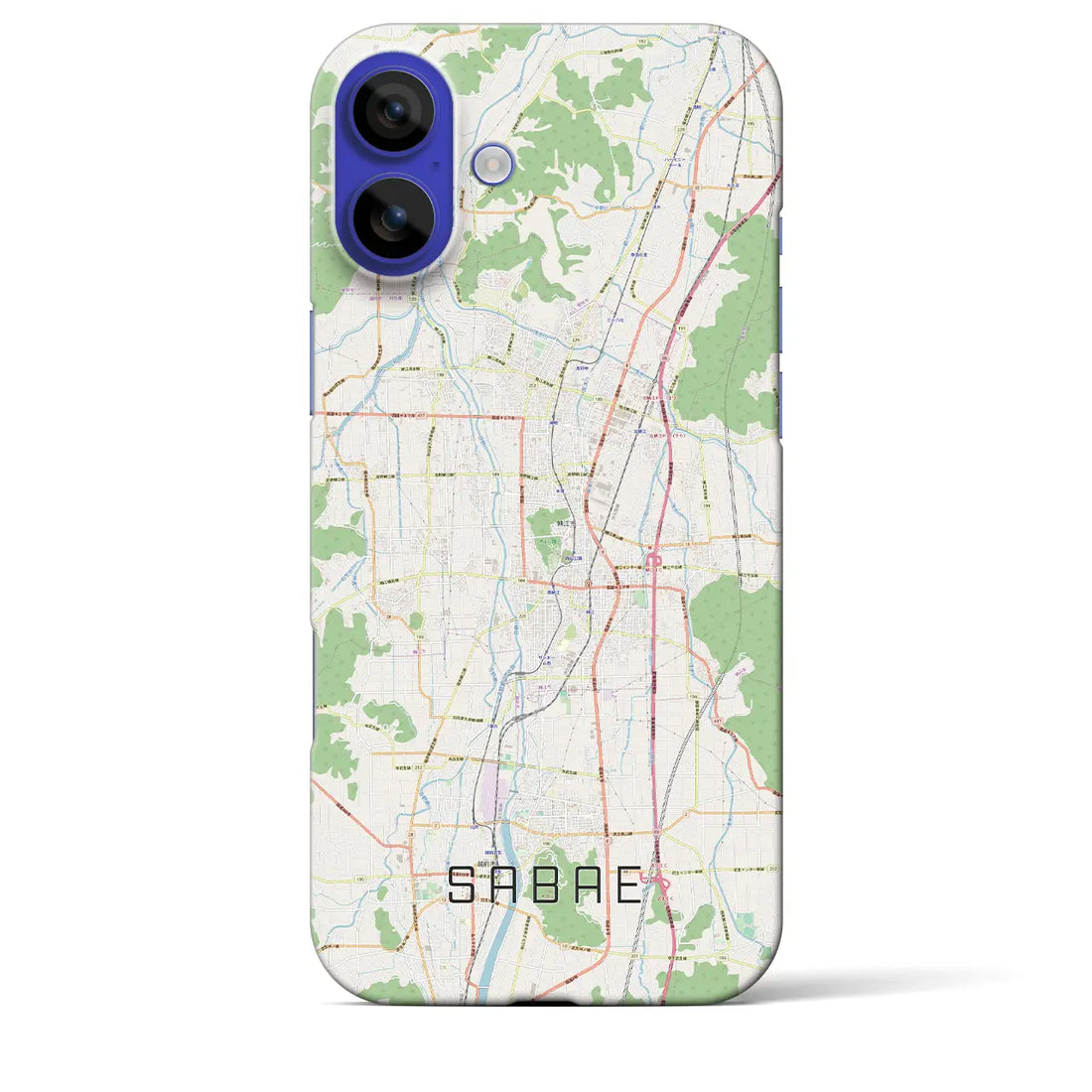 【鯖江(福井県)】地図柄iPhoneケース(バックカバータイプ)ナチュラル・iPhone 16 Pro Max 用