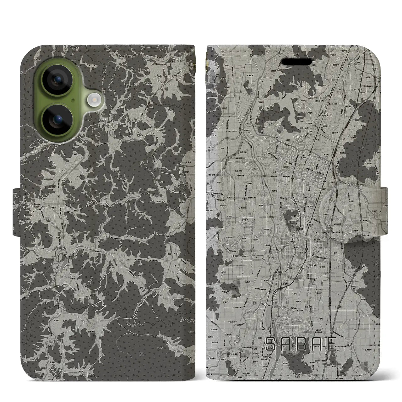 【鯖江（福井県）】地図柄iPhoneケース（手帳タイプ）