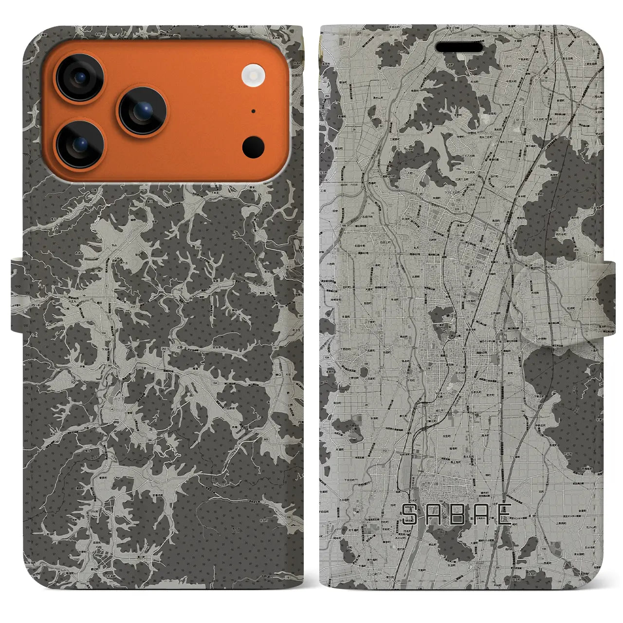 【鯖江（福井県）】地図柄iPhoneケース（手帳タイプ）