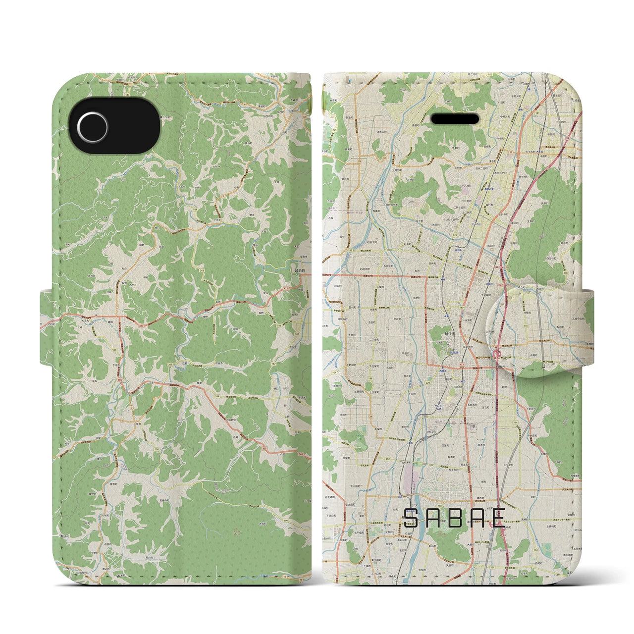 【鯖江（福井県）】地図柄iPhoneケース（手帳タイプ）