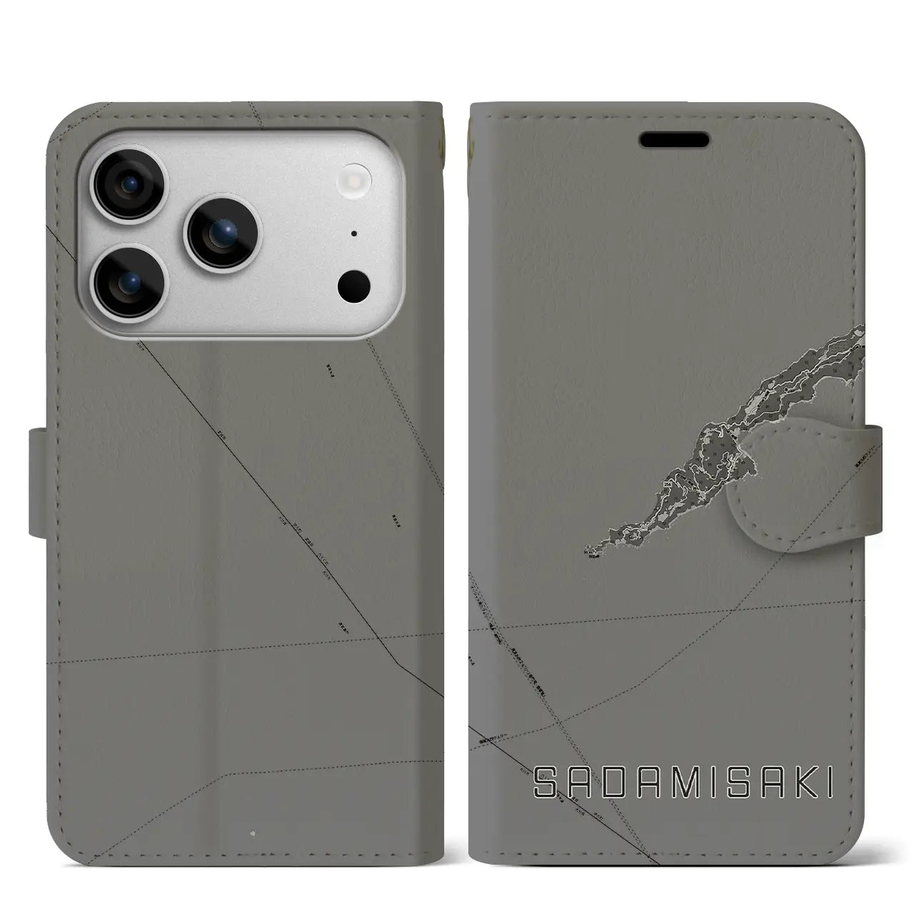 【佐田岬（愛媛県）】地図柄iPhoneケース（手帳タイプ）