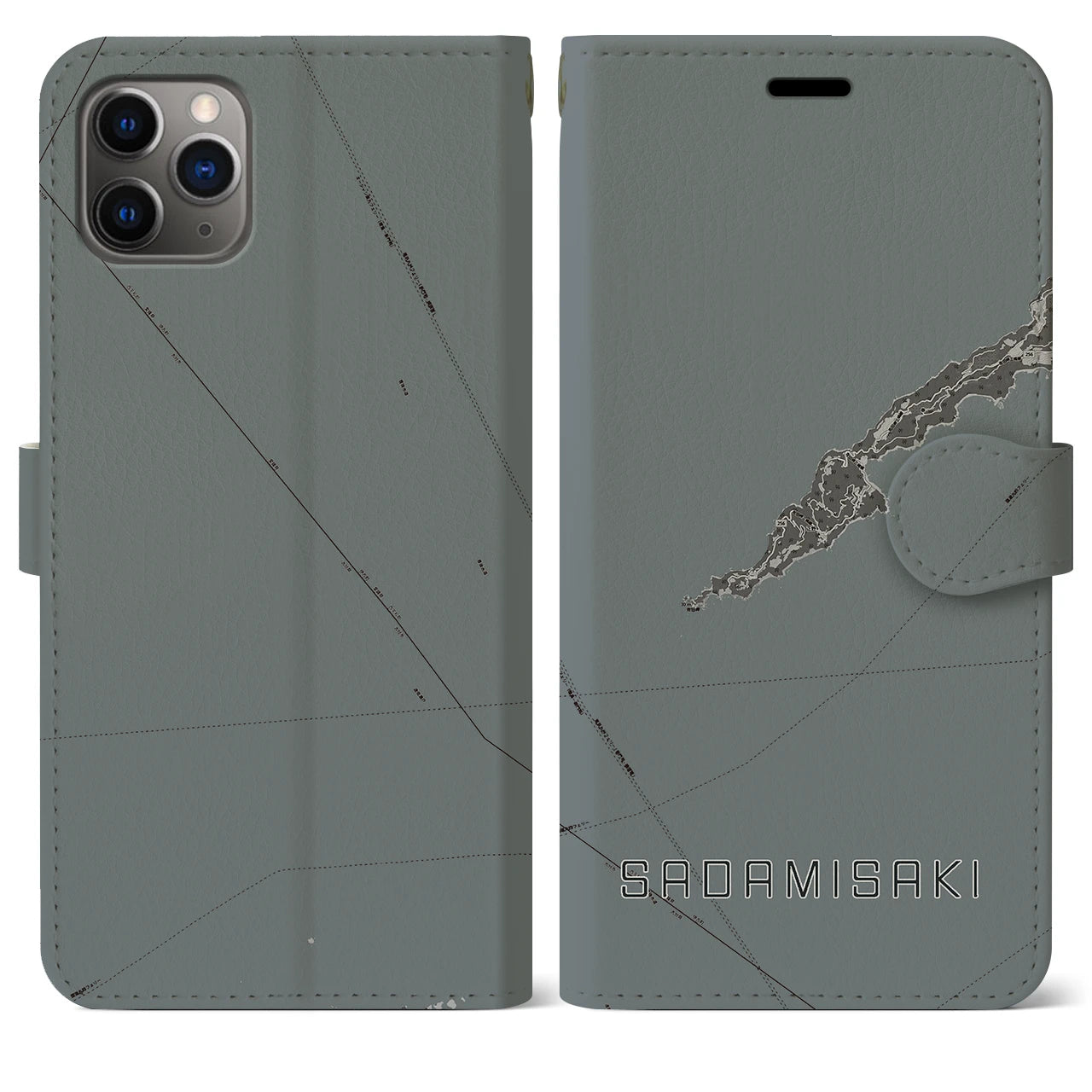 【佐田岬（愛媛県）】地図柄iPhoneケース（手帳タイプ）