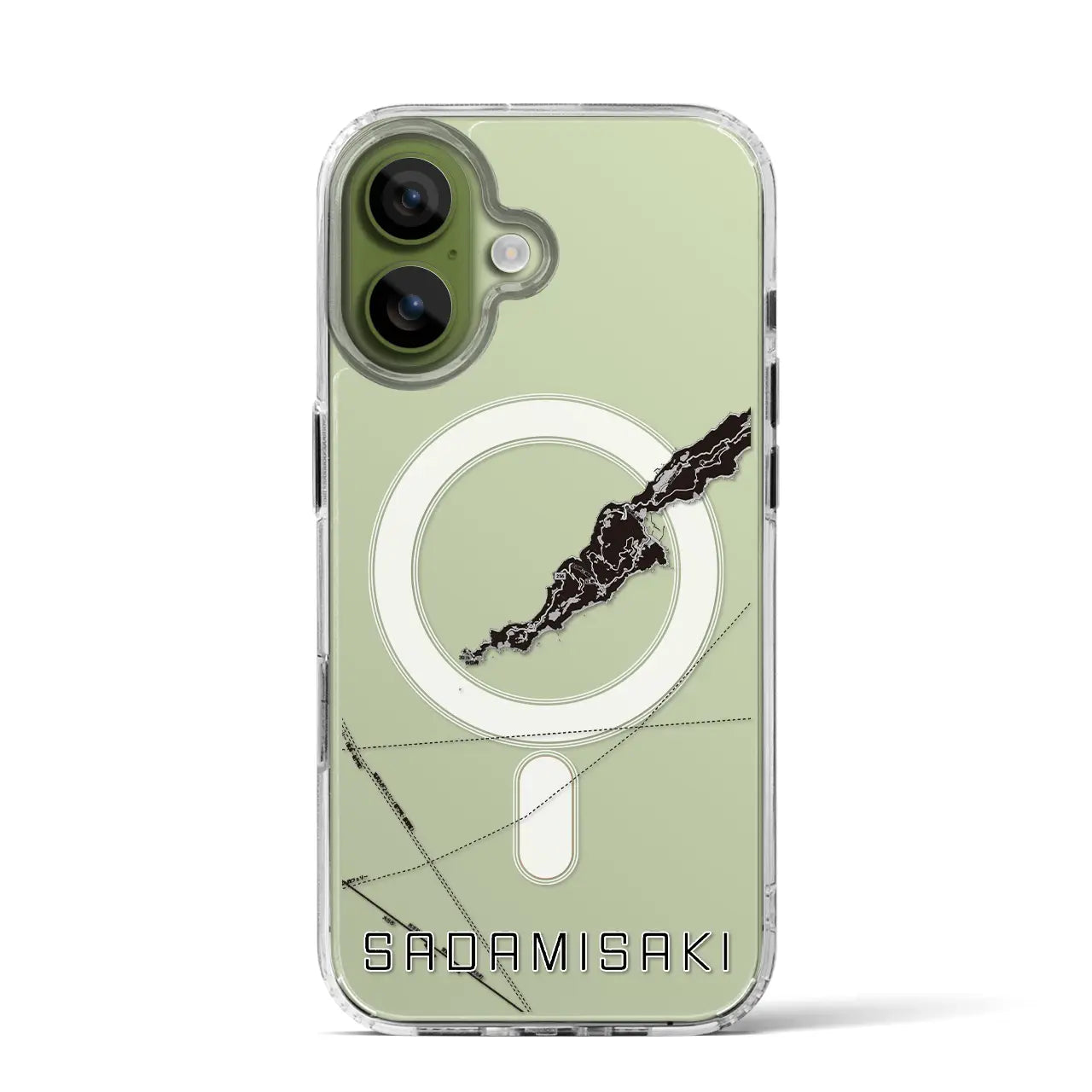 【佐田岬（愛媛県）】地図柄iPhoneケース（MagSafeタイプ）