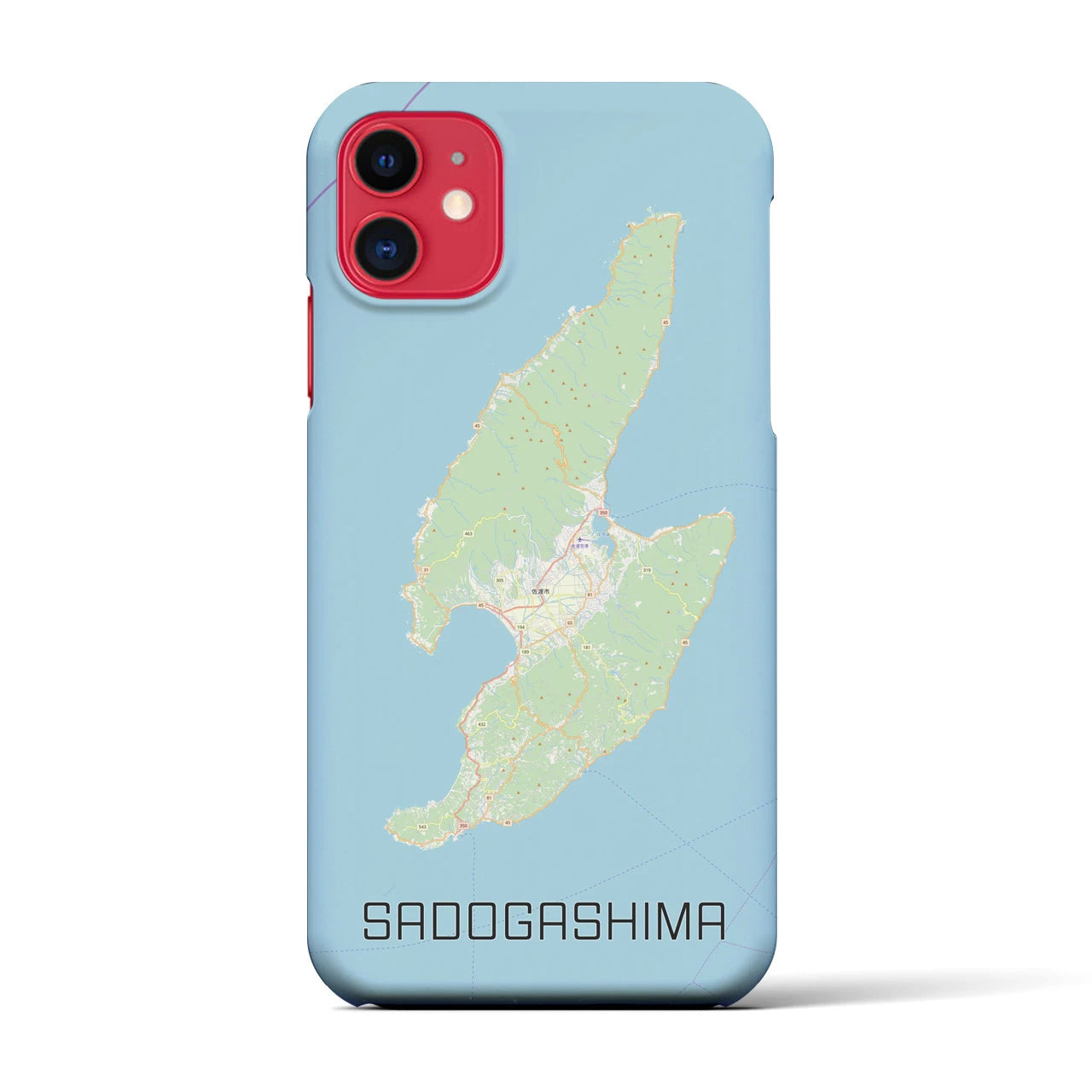 【佐渡島（新潟県）】地図柄iPhoneケース（バックカバータイプ）