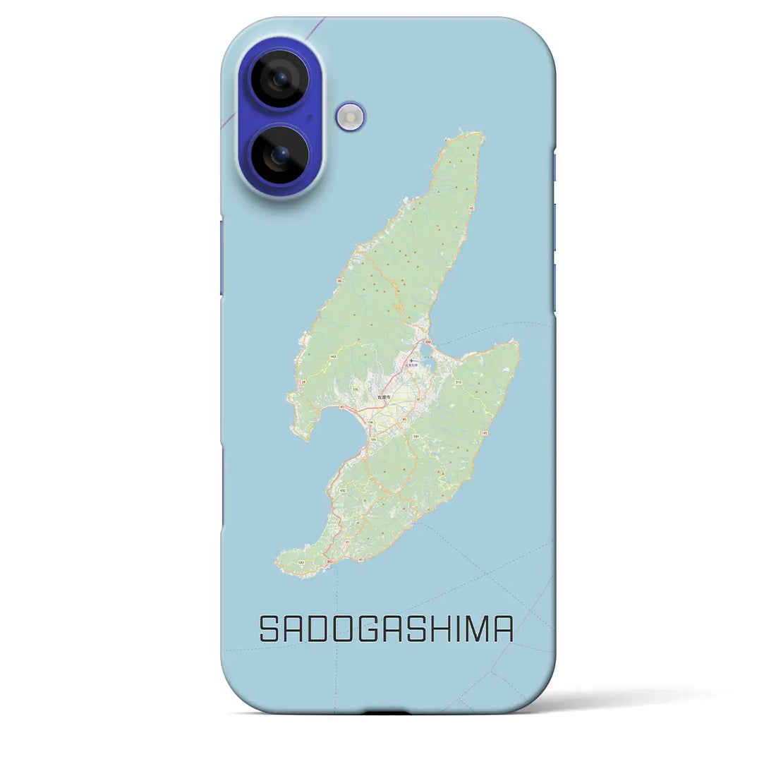 【佐渡島（新潟県）】地図柄iPhoneケース（バックカバータイプ）ナチュラル・iPhone 16 Pro Max 用