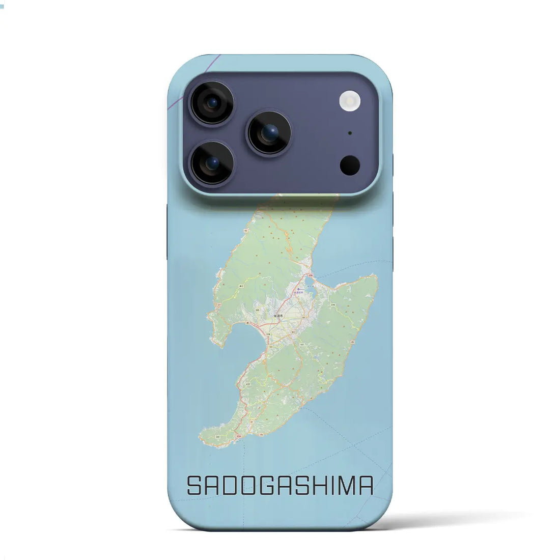 【佐渡島（新潟県）】地図柄iPhoneケース（バックカバータイプ）ナチュラル・iPhone 17 Pro Max 用