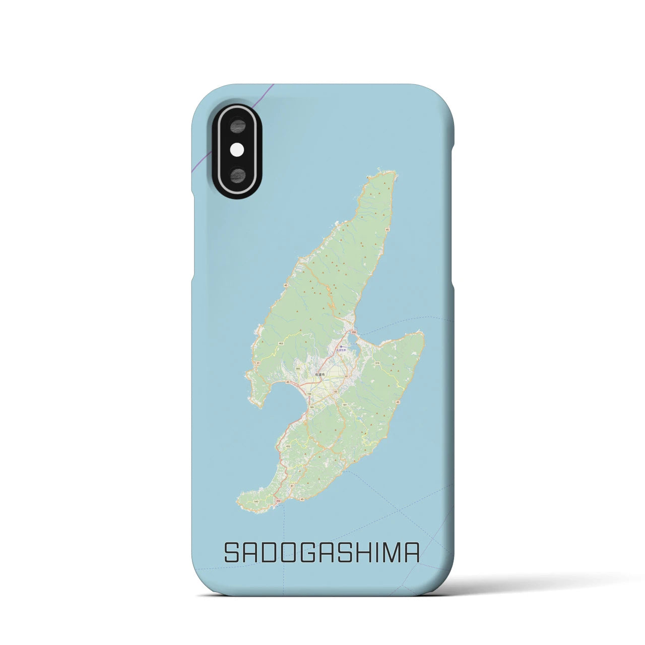 【佐渡島（新潟県）】地図柄iPhoneケース（バックカバータイプ）