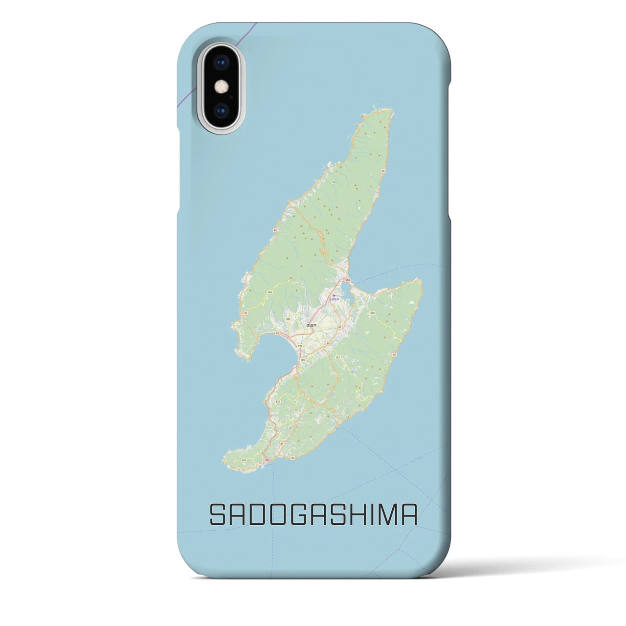 【佐渡島（新潟県）】地図柄iPhoneケース（バックカバータイプ）