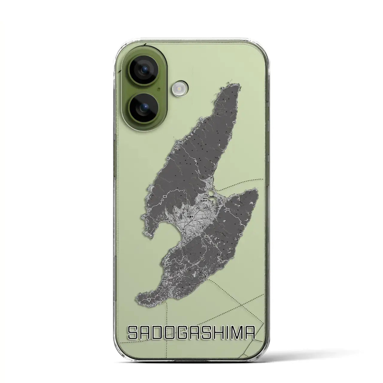 【佐渡島（新潟県）】地図柄iPhoneケース（クリアタイプ）