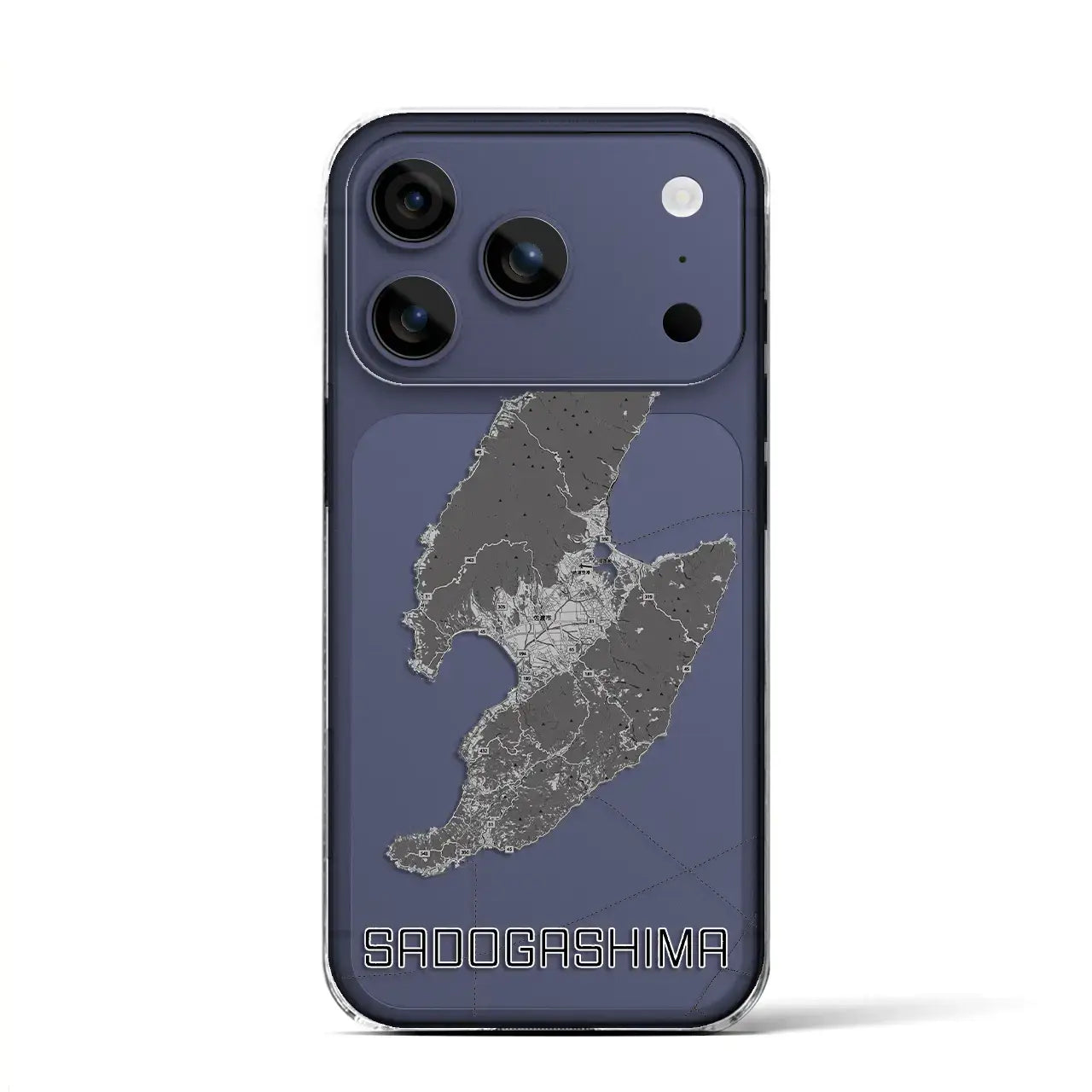 【佐渡島（新潟県）】地図柄iPhoneケース（クリアタイプ）
