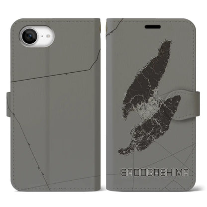 【佐渡島（新潟県）】地図柄iPhoneケース（手帳タイプ）