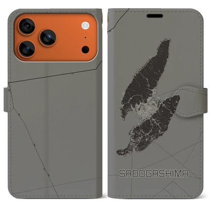 【佐渡島（新潟県）】地図柄iPhoneケース（手帳タイプ）