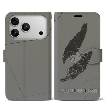 【佐渡島（新潟県）】地図柄iPhoneケース（手帳タイプ）