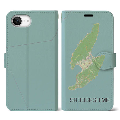 【佐渡島（新潟県）】地図柄iPhoneケース（手帳タイプ）