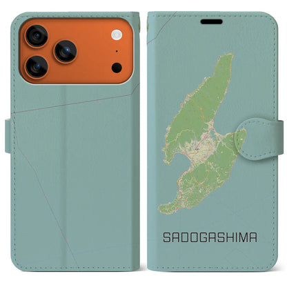 【佐渡島（新潟県）】地図柄iPhoneケース（手帳タイプ）