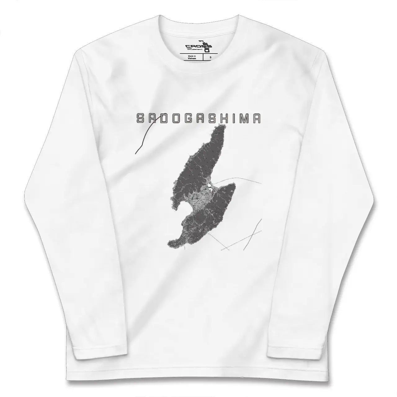 【佐渡島（新潟県）】地図柄ロングスリーブTシャツ