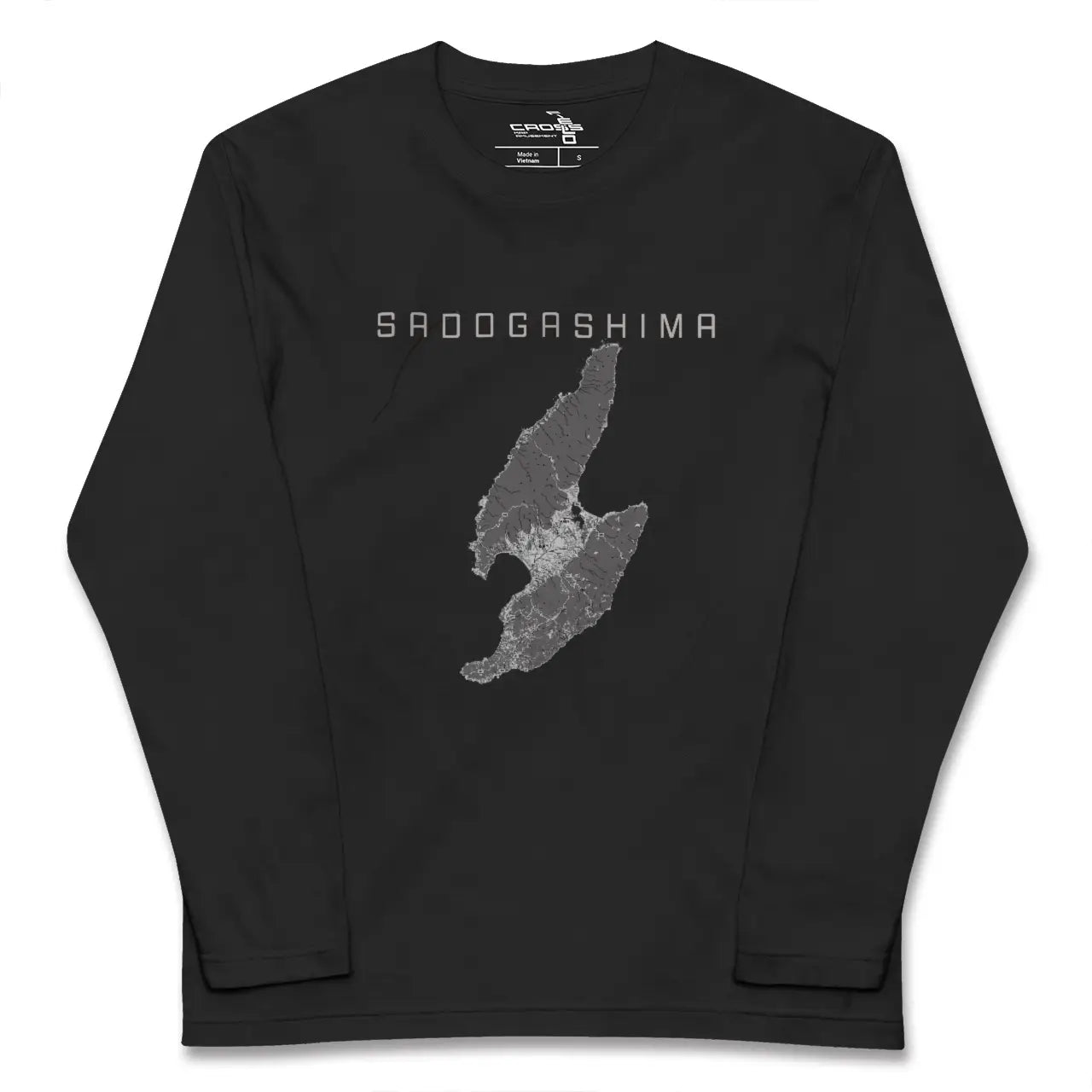 【佐渡島（新潟県）】地図柄ロングスリーブTシャツ