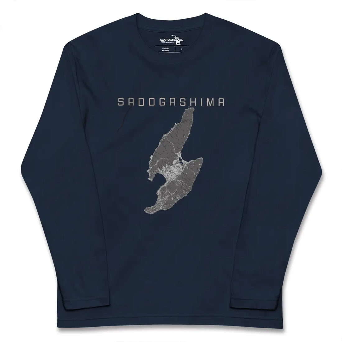 【佐渡島（新潟県）】地図柄ロングスリーブTシャツ
