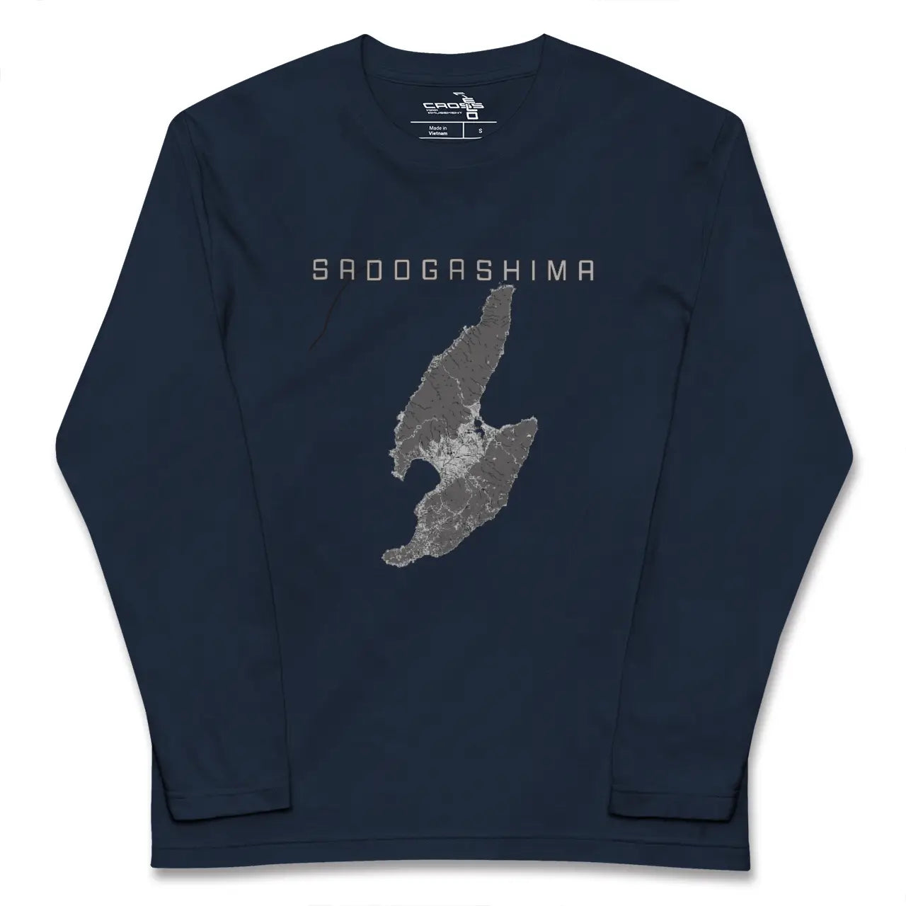 【佐渡島（新潟県）】地図柄ロングスリーブTシャツ