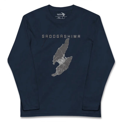 【佐渡島（新潟県）】地図柄ロングスリーブTシャツ