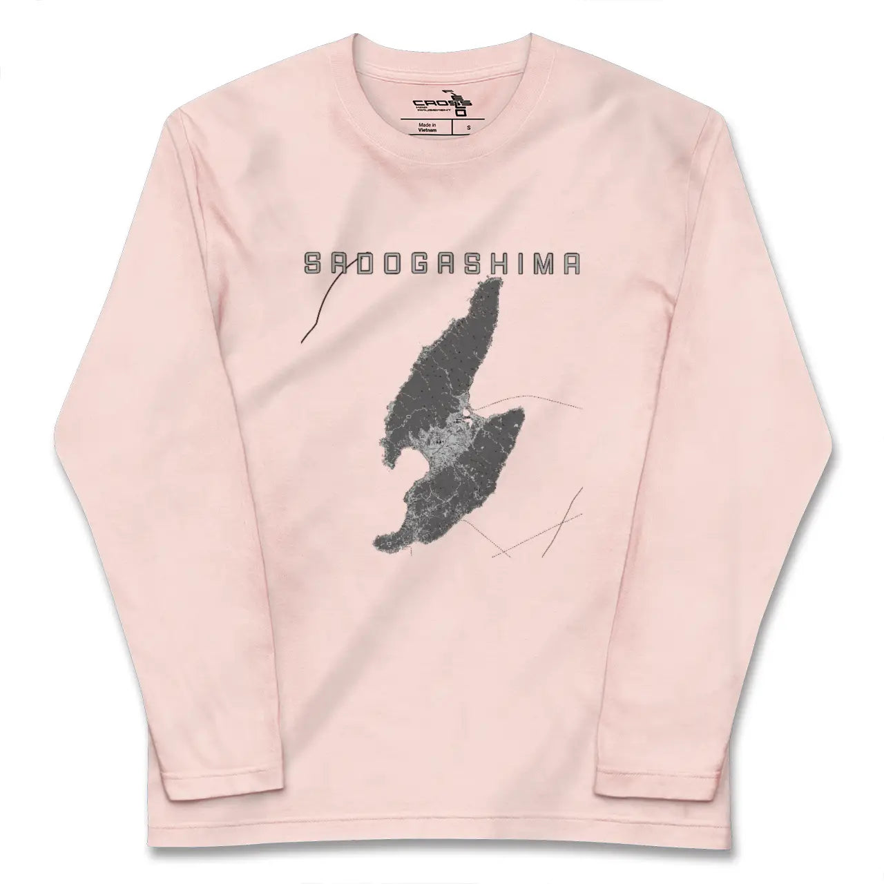 【佐渡島（新潟県）】地図柄ロングスリーブTシャツ