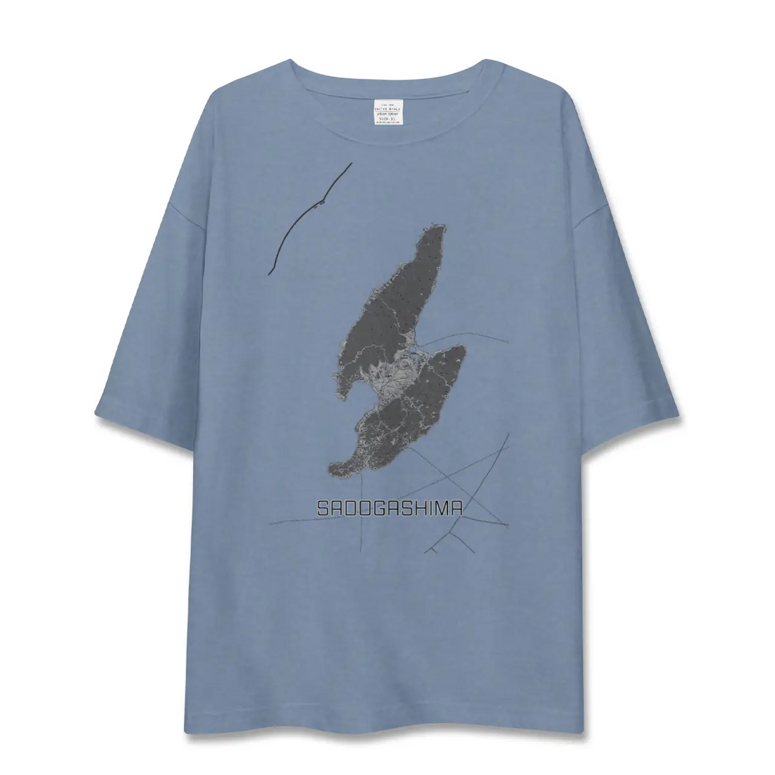 【佐渡島（新潟県）】地図柄ビッグシルエットTシャツ