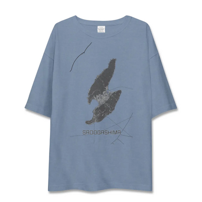 【佐渡島（新潟県）】地図柄ビッグシルエットTシャツ