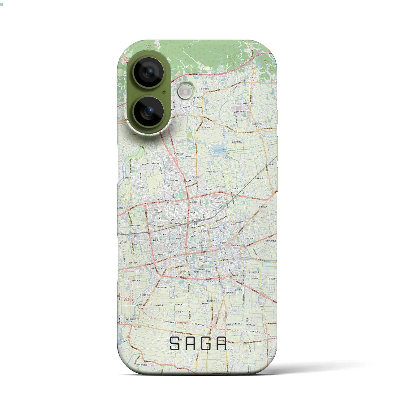 【佐賀2（佐賀県）】地図柄iPhoneケース（バックカバータイプ）