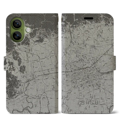 【佐賀2（佐賀県）】地図柄iPhoneケース（手帳タイプ）