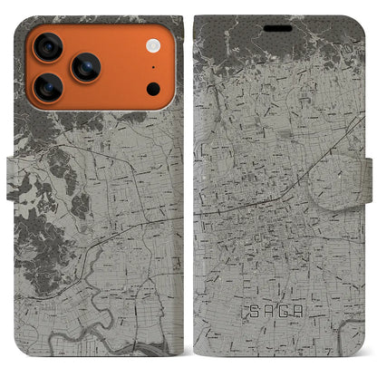 【佐賀2（佐賀県）】地図柄iPhoneケース（手帳タイプ）