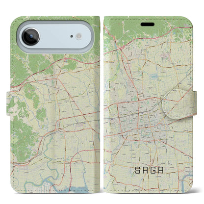 【佐賀2（佐賀県）】地図柄iPhoneケース（手帳タイプ）