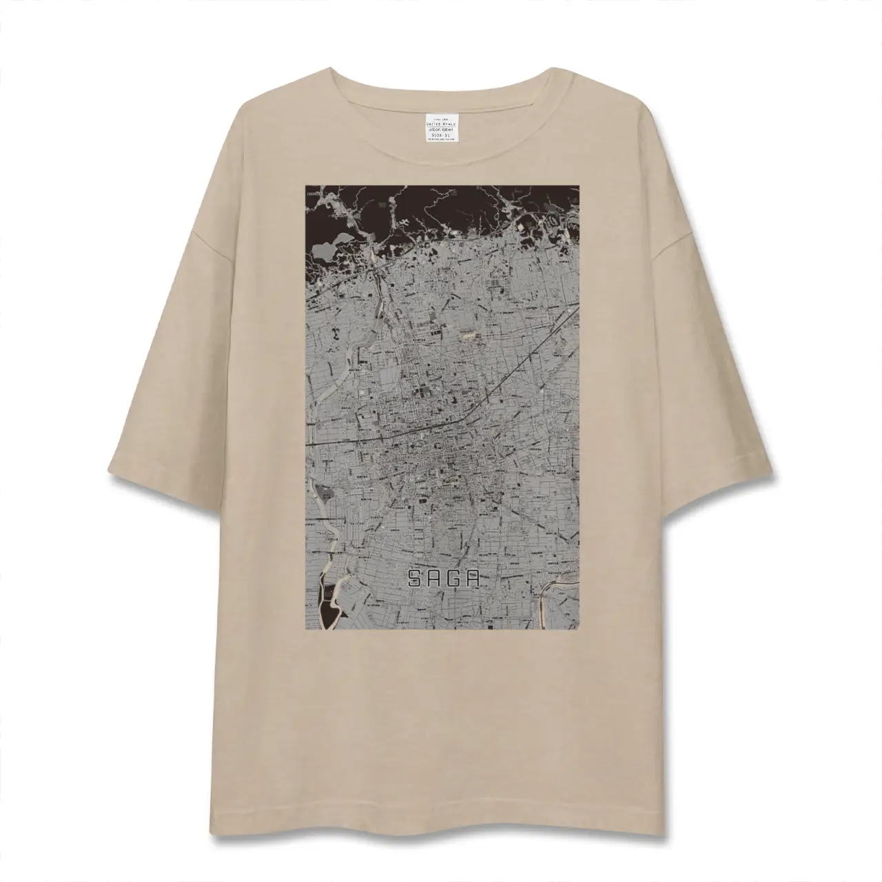 【佐賀2（佐賀県）】地図柄ビッグシルエットTシャツ