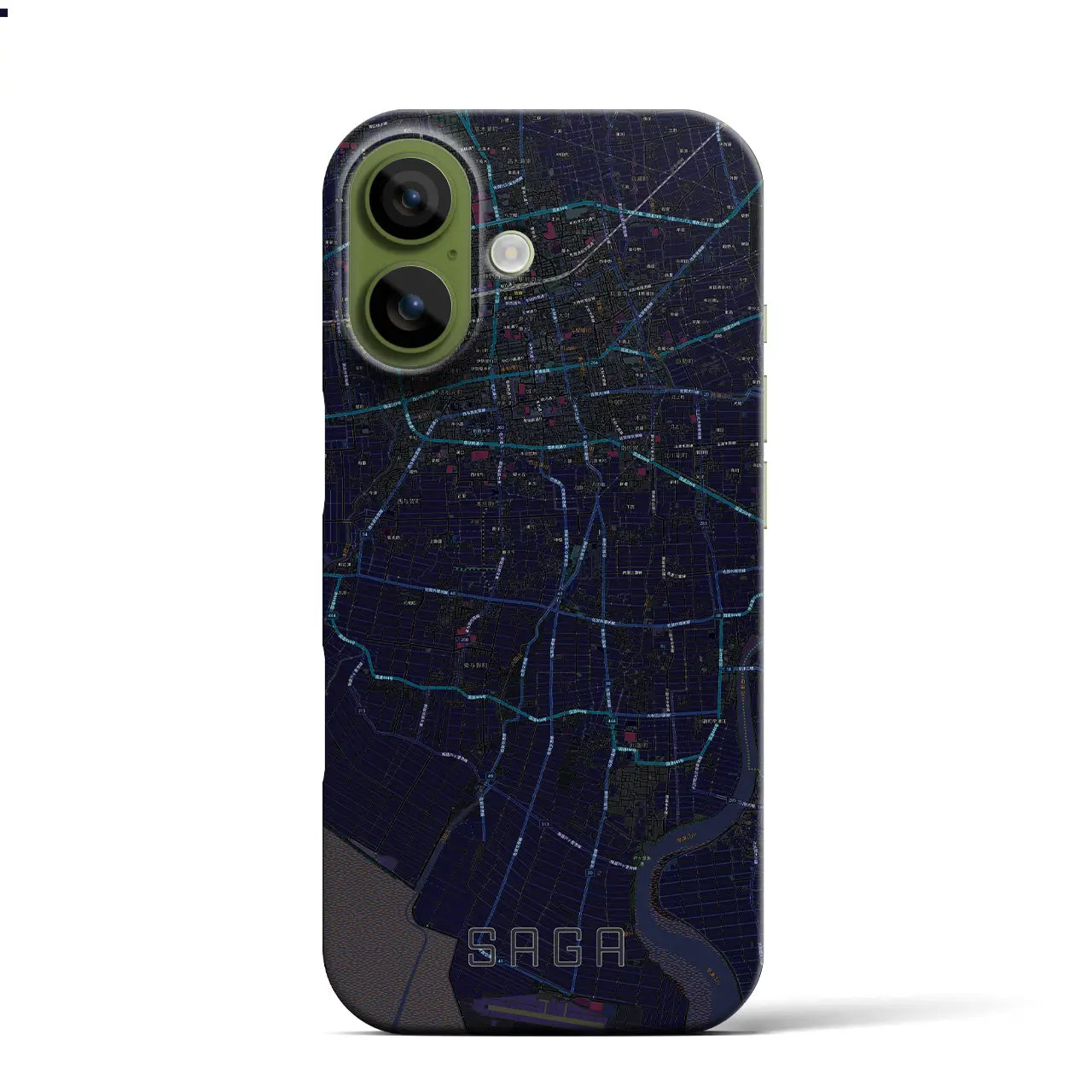 【佐賀（佐賀県）】地図柄iPhoneケース（バックカバータイプ）