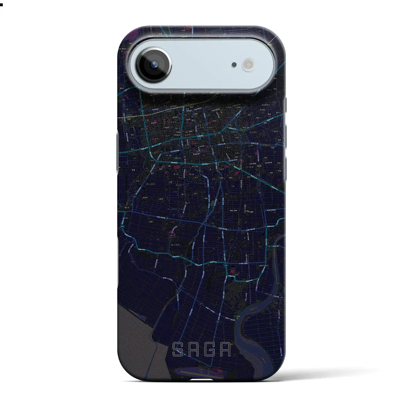 【佐賀（佐賀県）】地図柄iPhoneケース（バックカバータイプ）