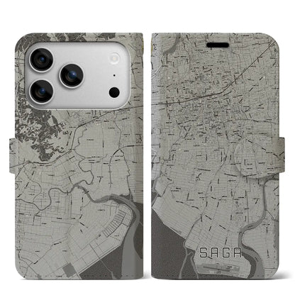 【佐賀（佐賀県）】地図柄iPhoneケース（手帳タイプ）