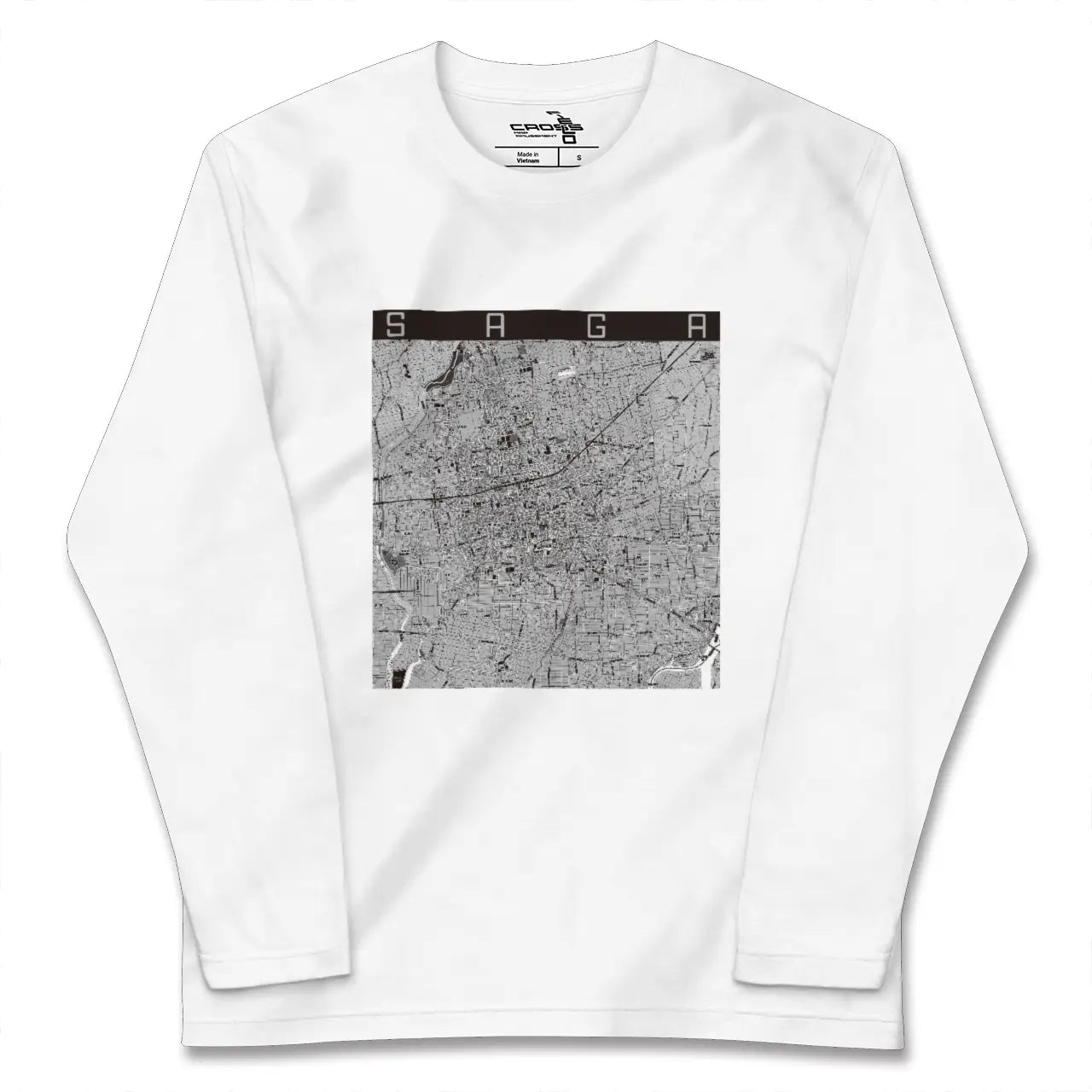 【佐賀（佐賀県）】地図柄ロングスリーブTシャツ