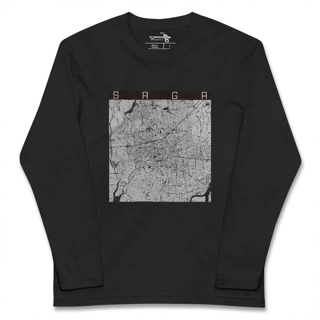 【佐賀（佐賀県）】地図柄ロングスリーブTシャツ