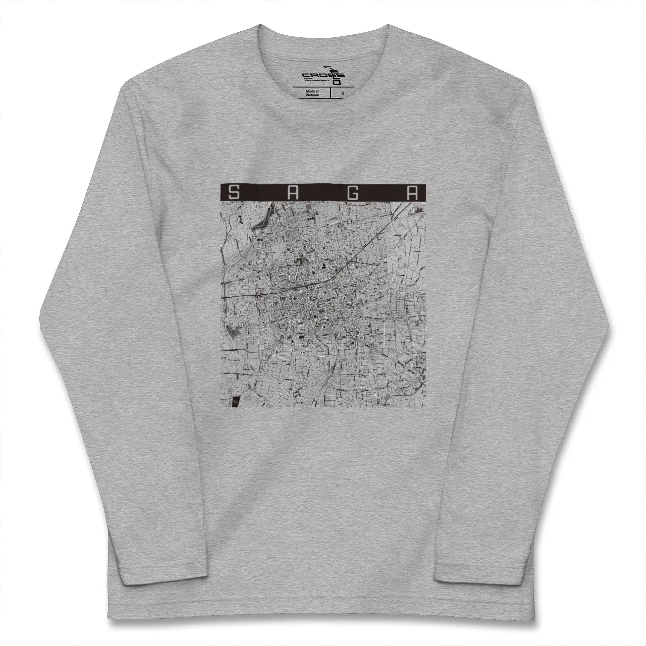 【佐賀（佐賀県）】地図柄ロングスリーブTシャツ