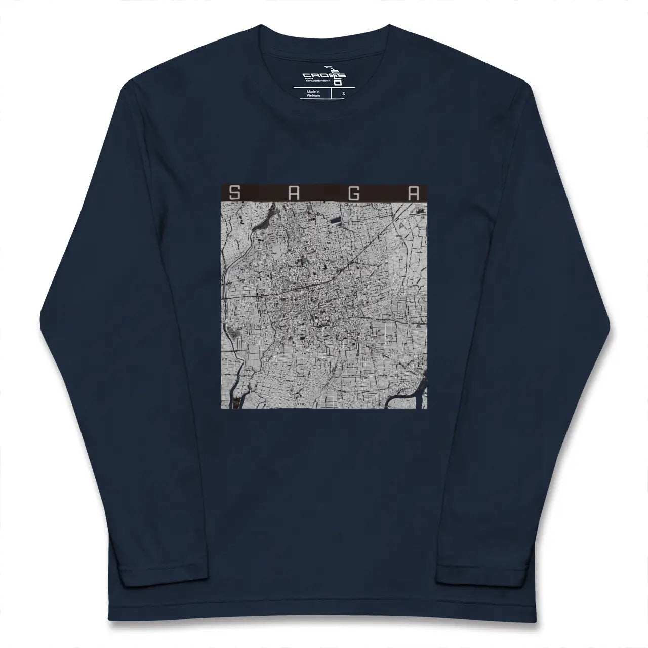 【佐賀（佐賀県）】地図柄ロングスリーブTシャツ