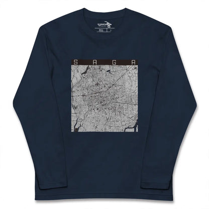 【佐賀（佐賀県）】地図柄ロングスリーブTシャツ