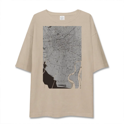 【佐賀（佐賀県）】地図柄ビッグシルエットTシャツ