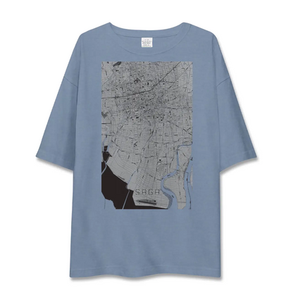 【佐賀（佐賀県）】地図柄ビッグシルエットTシャツ
