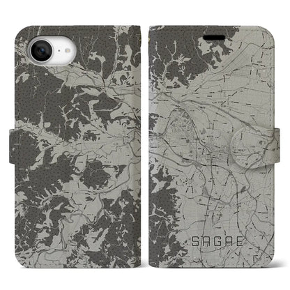 【寒河江（山形県）】地図柄iPhoneケース（手帳タイプ）