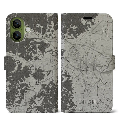 【寒河江（山形県）】地図柄iPhoneケース（手帳タイプ）