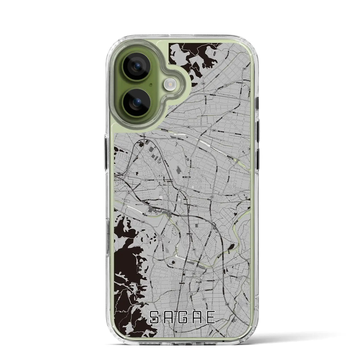 【寒河江（山形県）】地図柄iPhoneケース（MagSafeタイプ）