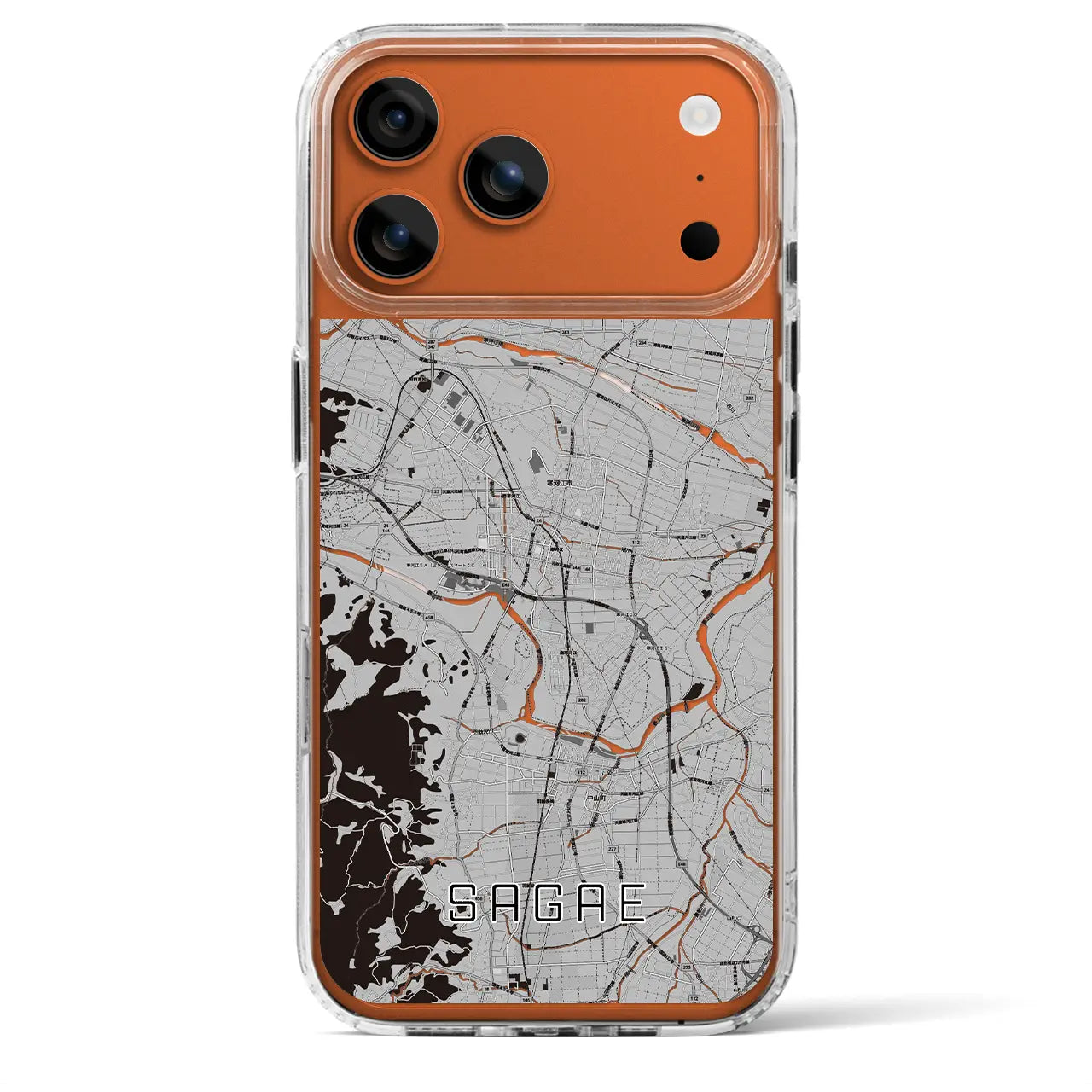 【寒河江（山形県）】地図柄iPhoneケース（MagSafeタイプ）